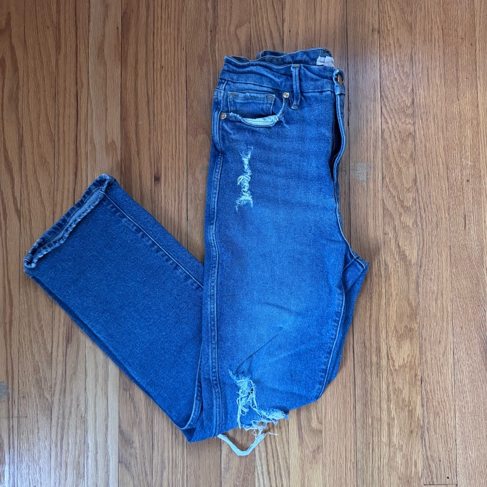 Good American Blue Distressed Jeans